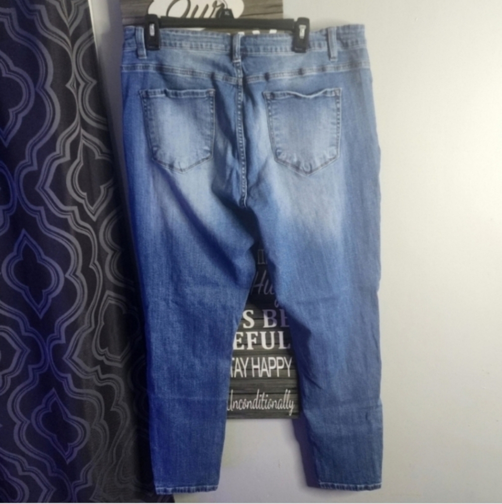 Kancan distressed skinny jeans size 18 - Picture 2 of 3